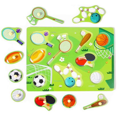 GRINNNIE 9 Pack Montessori Toddler Puzzle for 3 4 5 Years Old, Wooden Learning Puzzle for Toddlers 3-5, Animal, Alphabet, Number, Shape Peg Puzzles Set, Great Birthday for Boys Girls