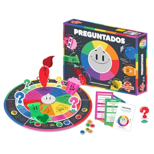 PREGUNTADOS Trivia Board Game, Spanish Language Question and Answer Game with 360 Questions, 6 Categories Including Entertainment, Sports, Art, Science, History and Geography, Ages 8+