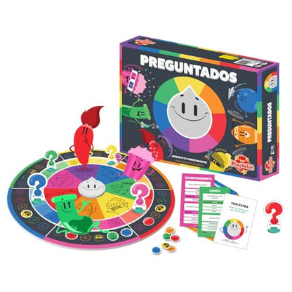 PREGUNTADOS Trivia Board Game, Spanish Language Question and Answer Game with 360 Questions, 6 Categories Including Entertainment, Sports, Art, Science, History and Geography, Ages 8+