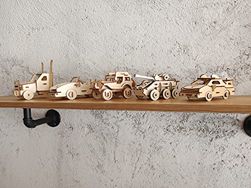 3D Wooden Puzzle - 6 Piece Set Wooden Car Brain Teaser Puzzle - DIY Assembly Car Building Model Kits - Wood STEM Gifts for for Adults & Teens Birthday Gifts Christmas - style: Car puzzle