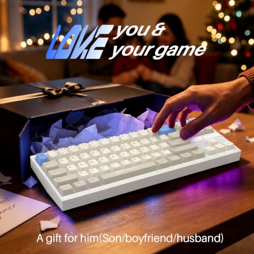 70% Springless TMR Gaming Keyboard,Custom CNC 0.005mm RT Updatable | 8K Polling Rate, 0.0125ms Latency, 0.005mm Precision, 0.001-3.5mm Actuation Travel, RGB Lighting, Gasket-Mount, PC+Mac Ready