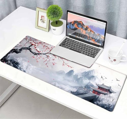 Large Mouse Pad, Desk Mat Computer Keyboard Pad Non-Slip Rubber Base Waterproof with Stitched Edges for Laptop Gaming, Office & Home 31.5 x 11.8 Inch (XL-03) - color: Xl-03