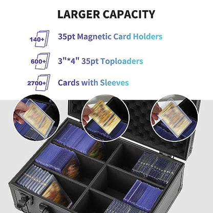 HZGXQN Toploader Storage Box for 3" x 4" 35pt Rigid Card, Top Loader Card Storage Hard Case, Sports Card Storage Boxes for Trading Cards, Top Loaders Holder (Holds 600+ Toploaders)