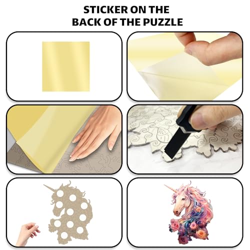 Wooden Jigsaw Puzzles for Adults, Unicorn Jigsaw Puzzles 165 Pieces, Unique Animal Shaped Wooden Puzzles for Adults and Kids, Family Game 11.1x9.58 Inch