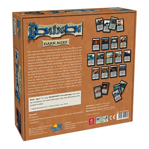 Rio Grande Games Dominion Dark Ages Expansion – 500 Strategy Card Game Cards