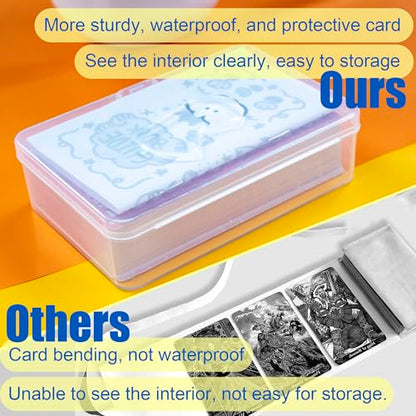 JINUPHION 3 Pcs Tarot Card Case, Tarot Card Holder for 4 3/4"×2 3/4" Standard Tarot Cards, Plastic Clear Card Deck Box Storage, Playing Card Case for Large-sized Cards,5" ×3 1/4" ×1 3/8" (NO Cards) - size: 3 pcs Tarot