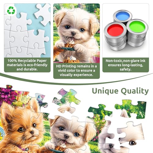 6 Pack 36 Large Piece Puzzles for Seniors, Dementia Alzheimer's Products Activities for Elderly Adults,Alzheimer’s Puzzle Memory Cognitive Games Easy Jigsaw Puzzle Gifts with 6 Storage Bags - style: 36 Large Pieces