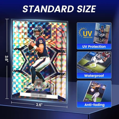 1200ct Clear Card Sleeves for Trading Cards, Baseball Sports Soft Sleeves, Ultra Soft Plastic Card Protector Sleeve for Football, MTG, PKM, Game, Standard Cards - size: 1200 PCS