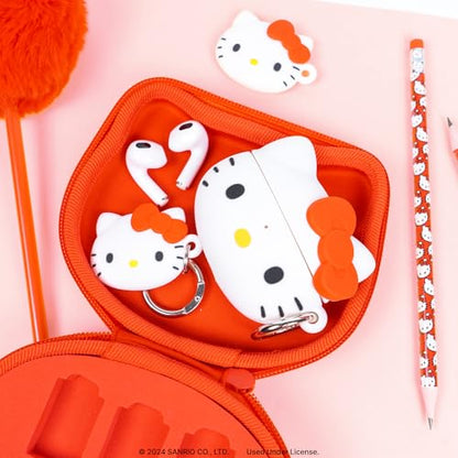 Hamee Hello Kitty Cartridge Case Portable Carrying Zip Case Storage Holder | Compatible with Nintendo Switch Games, Portable Carrying Case, 12-36 Game Card Holder, Zip Storage Case, Carabiner Included
