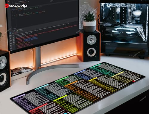 excovip Commands Shortcuts Mouse Pad for GO- Extended Large Cheat Sheet Mousepad PC Office Spreadsheet Keyboard Mouse Mat Non-Slip Stitched Edge 31.4x11.7x0.07 inches 0492 - color: for GO