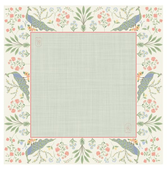 Hutch & Nook Mahjong Mat | 33" Non-Slip Card Table Cover | Decorative Game Mat for Mahjong Set, Dominoes, Poker & More (Peacock Garden) - color: Peacock Garden