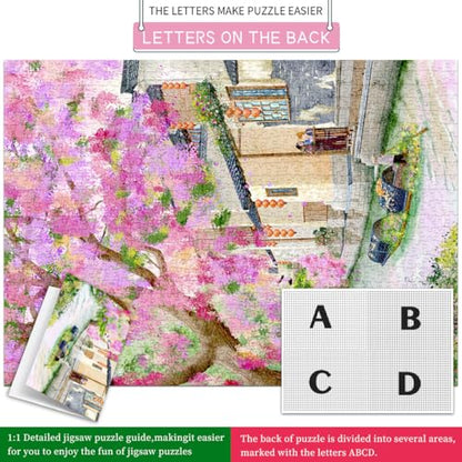 HUADADA-Flowers Bloom into a sea-Jigsaw Puzzles for Adults 1000 Pieces, Interlock Perfectly No Dust, Impossible Difficult Hard Fun 1000 Piece Jigsaw Puzzles for Adults-1:1 Poster - color: Flowers Bloom Into a Sea