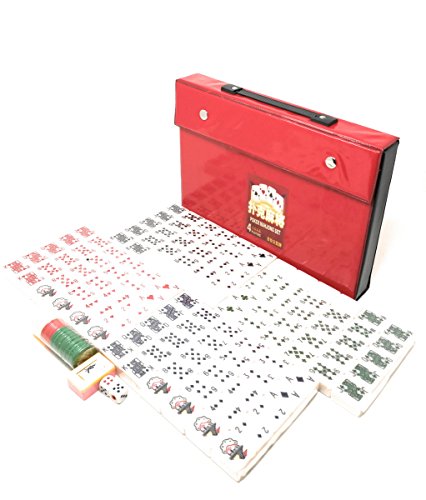 Mahjong Tiles Poker Rummy Game Set 120 White Poker Tiles