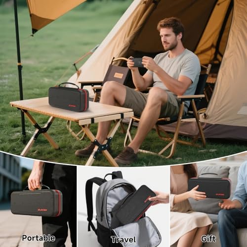 ELECGO Carrying Case Compatible with Nintendo Switch 2, Large Capacity Portable Travel Pouch Fit for Joy-Con 2 & Console & Adapter, EVA Hard Shell Carry Case with 24 Game Slots | Portable Travel Pouch Fit for Joy-Con 2 & Console & Adapter, EVA Hard Shell