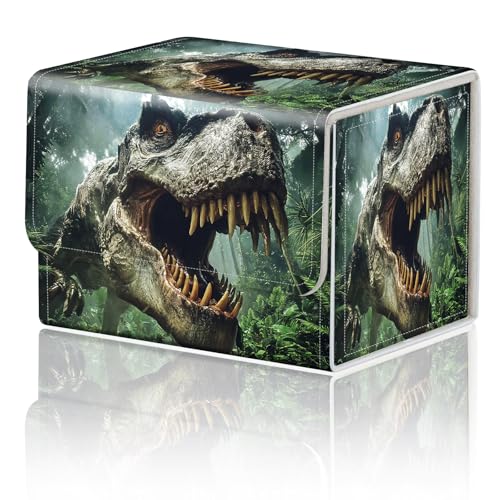 Card Game Storage Box for TCG Deck Box MTG Card Box Organizer Trading Card Case Commander Deck Box TCG Card Storage Box Magnetic Closure Creative Pattern Up to 200 Cards, Black Cat Sits On The Branch - color: Black Cat Sits On The Branch
