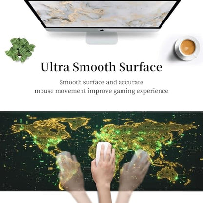 Extended Gaming Mouse Pad, Large Mouse Mat, XL Desk Pad for Keyboard and Mouse, Non-Slip Rubber Base & Stitched Edges for Gamer Office 31.5x11.8 in - color: 2
