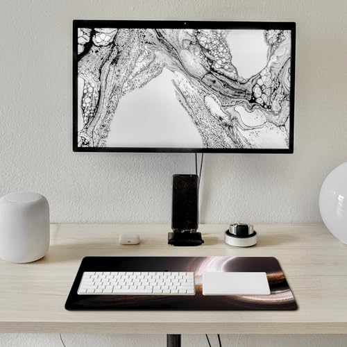 Gaming Mouse Pad, Interstellar Gargantua Black Hole Mouse Pad Large Extended Computer Mouse Mat Keyboard Full Desk Mousepad for Gaming, Office, Home 11.8x31.5Inch - color: style-2, size: 11.8 x31.5-Inch