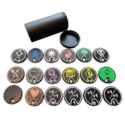 Life Counter with Plastic Box, 18Pcs Spindown Counter Starter Set, Health Tracker Life Counter, Dice Accessories, Compatible with MTG, TCG, Cards Gaming Accessories (Three Starter Sets) - color: Three Starter Sets