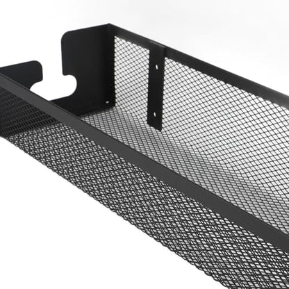 Haofy Under Desk Cable Management Tray Carbon Steel Mesh Organizer with Tool Free Clamp Installation Fits 1.2 Inch Thick Desks for Office Home Workstations Gaming Stations Reduces