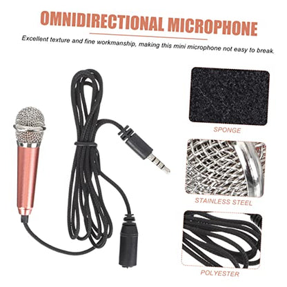 ibasenice 6pcs Mini Microphones Portable Vocal Microphones for Smartphones and Tablets Compact Design for Podcasting Singing Vlogging and Interviews Easy to Use