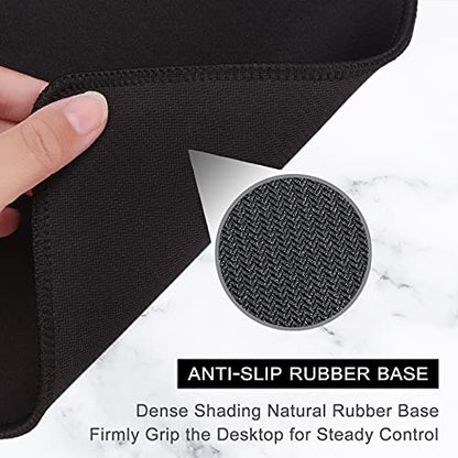 Hsurbtra Mouse Pad, Premium-Textured Square Mousepad 10.2 x 8.3 Inch, Stitched Edge Anti-Slip Waterproof Rubber Pretty Cute Computer Mat for Office Gaming Laptop Women Kids Jet Black - color: Jet Black, size: Square Mousepad (10.2" x 8.3")