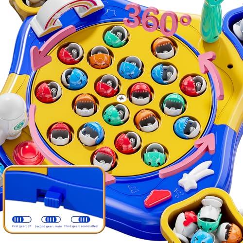 Magnetic Fishing Game for Kids Toddlers Ages 1-3 3-5 5-7, Blue | Fish Toy Board Game for Kids 3 4 5 6 7 8 Years Old, 70 Pcs Fishing Table Toys Fish Catch Game Birthday Gifts for Boys Girls - color: Blue
