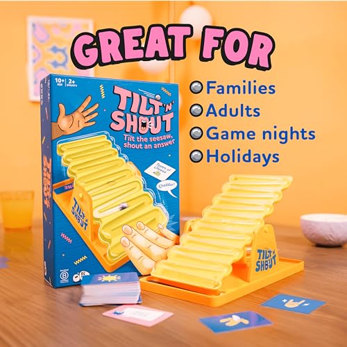 Big Potato Games Tilt 'N' Shout Party Game for 2 Players and Up, Ages 10+ | Answer Before the Ball Drops, No Knowledge Needed, 150 Categories, 2 Player Duel or Team Battle, Family Reunion Fun - style: Tilt 'n' Shout 2026 Edition