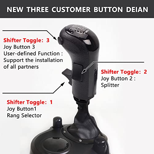 RASTP USB American Truck Simulator Shifter, Gearshift Knob for ATS & ETS2 Games Compatible with Logitech G27 G29 G920 Thrustmaster TH8A Fanatec SQ, PC Sim Racing Shifter (Style 1) - size: USB Gearshift Knob Style 1