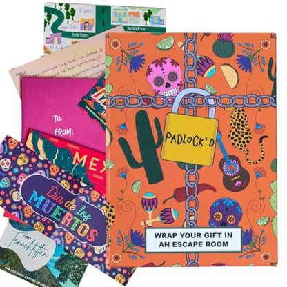 A Lock, A Chain & an Escape Room Game | Immersive Real Life Mystery Game | Solve The Puzzle to Unlock The Gift | Padlock'd Mexico | Family-Friendly for Game Night or Date Night | Age 14+ - style: Padlock'd Mexico