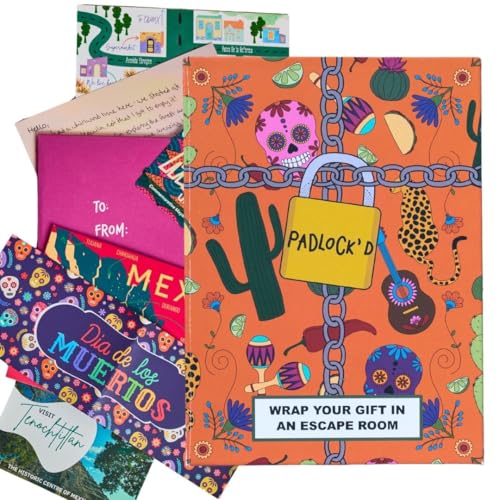 A Lock, A Chain & an Escape Room Game | Immersive Real Life Mystery Game | Solve The Puzzle to Unlock The Gift | Padlock'd Mexico | Family-Friendly for Game Night or Date Night | Age 14+ - style: Padlock'd Mexico