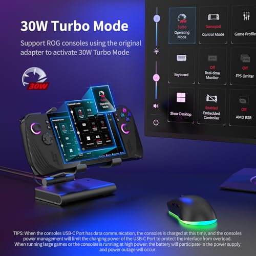 Adjustable Stand Steam Deck Docking Station with RGB Light Cooling Fan, 4K@60Hz, PD100W, Gigabit Ethernet Fit and HDMI for Steam Deck/ROG Ally X/Legion Go (S)/MSI Claw/Switch - size: Steam deck cooling dock