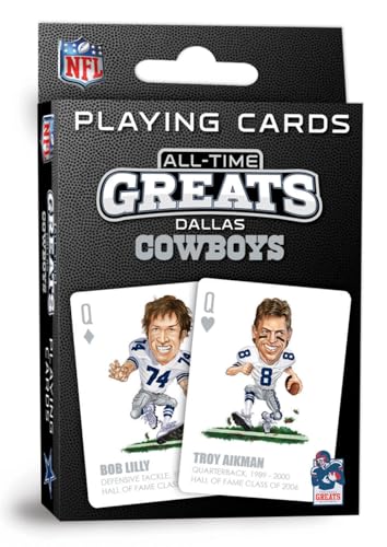 MasterPieces Family Games - Dallas Cowboys All-Time Greats Playing Cards - Officially Licensed Playing Card Deck for Adults, Kids, and Family - style: Dallas Cowboys
