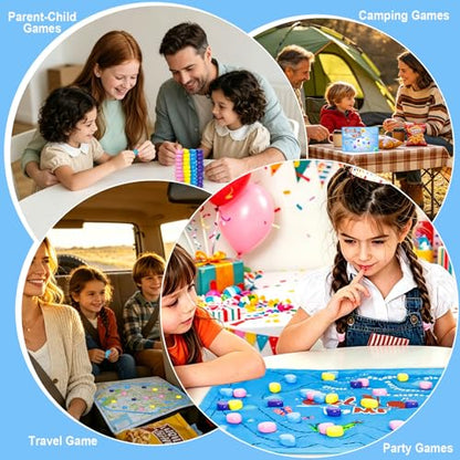 SZC&MFZ Magnetic Chess Game with 40 Pcs Stones, 2-in-1 Game Mat & Portable Storage Bag, Strategy Board Game for Family, Travel & Birthday Gifts for Kids & Adults