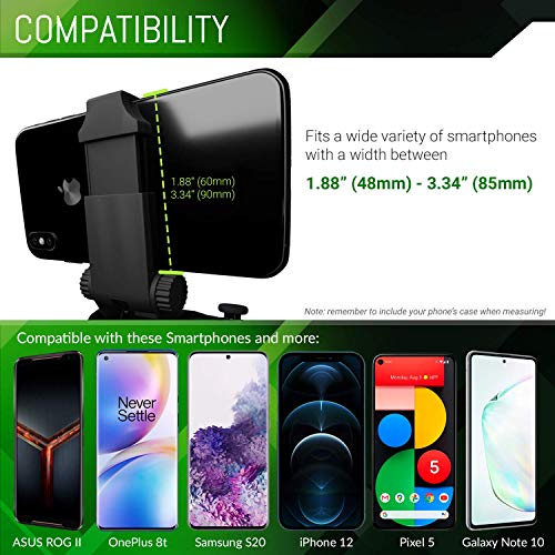 Orzly Xbox Series X Controller Mobile Gaming Clip, Xbox Controller Phone Mount Adjustable Phone Holder Clamp Compatible with Xbox Series X|S, Xbox One, Xbox One S, Xbox One X - Carbon Black - color: Carbon Black