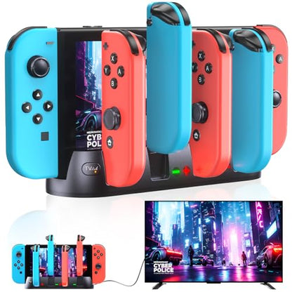 Fenolical Switch Charger Dock Compatible with Nintendo Switch/OLED for PC/Mac, Support 4K/1080P HDMI & USB C Charging, Portable TV Docking Station for Controller Charger (Black)
