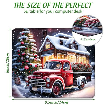 Chrismas Mouse Pad Joyful Celebrations Square Mouse Pads with Stitched Edge, Computer Mousepad with Non-Slip Rubber Base for Computer Laptop Office Desk Accessories 9.5x8 Inches - color: Joyful Celebrations 01