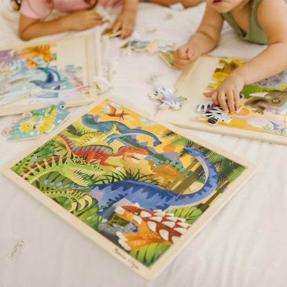Melissa & Doug Jigsaw Puzzle Bundle (Dinosaur,Safari and Ocean) - style: Bundle: Dinosaurs, Safari, Under the Sea