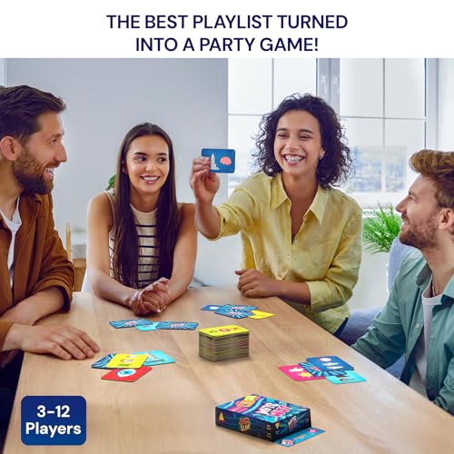 Gouda Games Jam Slam Music Card Game - Fast-Paced Song Guessing Party Game for Family Game Night, Fun for Adults, Teens & Kids, Gift for Music & Board Game Lovers, 3-12 Players