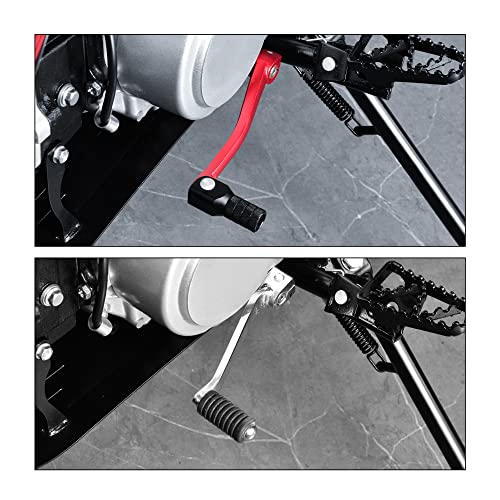 RUTU Folding Gear Shifter Shift Lever, Aluminum Dirt Bike Shift Lever, Compatible with XR50 CRF50 XR CRF 50cc 70cc 90cc 110cc 125c Motorcycle, Dirt Pit Bike Lifan - Black and Red | CNC, Folding, Unbrakable, Replacement for CRF50 XR50 - color: Red-Black