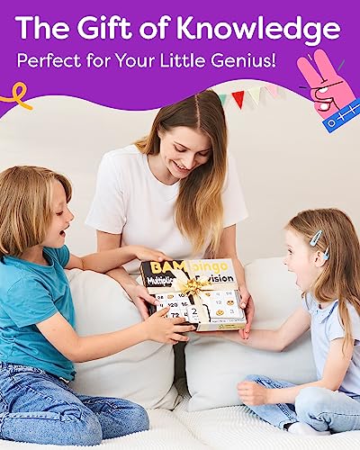 THE BAMBINO TREE Multiplication and Division Facts Bingo Game - 3rd 4th & 5th Grade Educational Math Learning for Classroom & Homeschool