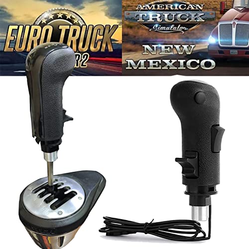 Upgrade USB Gearshift Knob Support G29 G27 G25 for PXN A10 Compatible with PC for ATS & ETS2 Racing Shifter THRUSTMASTER TH8A American Truck Simulator - color: Black, size: USB Gearshift Knob