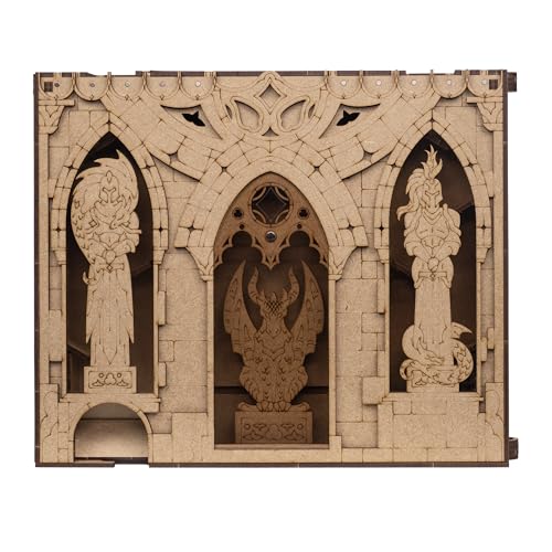 Towerrex DND DM Screen Dragonheart with Dice Tower, Initiative Tracker, HR Tracker, Dungeon Master Screen for Role Playing Games, TTRPG Nerdy Gifts