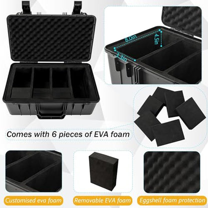 Graded Card Case, Trading Card Storage Box for Card Slab | Graded Card Slab Case - Storage Box for 120+ CSG, BGS, SGC, Top Loaders Graded Sports Trading Cards with 6 EVA Foam - size: XXL (holds 120+ Graded Cards)