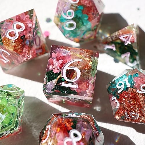 LET'S RESIN Dice Resin Molds Silicone, DND Dice Epoxy Resin Molds with 7 Standard Polyhedral Stereoscopic Dice Cavities, Silicone Molds for Epoxy Resin, DIY Dices Making, Table Board Game | with 7 Standard Polyhedral Stereoscopic Dice Cavities, Silicone M