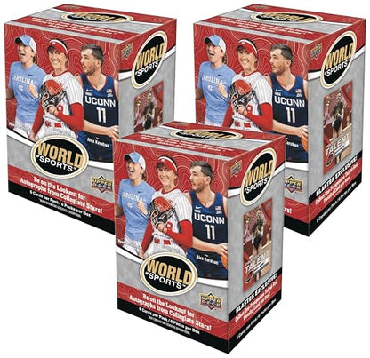 Upper Deck World of Sports Volume 1 Blaster Box (Pack of 3) - size: 1.33425 cubic inches (Pack of 3)