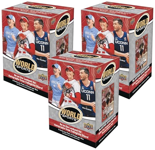 Upper Deck World of Sports Volume 1 Blaster Box (Pack of 3) - size: 1.33425 cubic inches (Pack of 3)