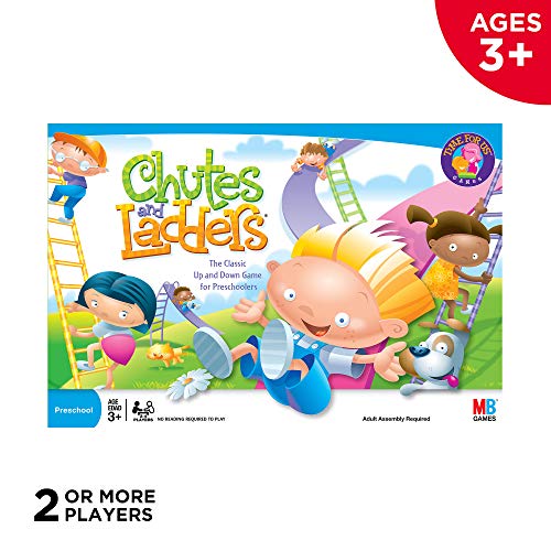 Hasbro Gaming Chutes and Ladders Board Game, 2 to 4 Players, Gift for Kids, Preschool Classroom Games, Ages 3+ (Amazon Exclusive)