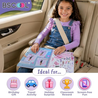 I Love Fashion Designer Kit for Girls – 45 Looks, 300+ Stickers | Reusable sticker activity book with 300+ pieces across 45 outfits. Creative gift for kids ages 5 and up - color: I Love Fashion Designer Kit
