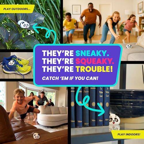 Panda-MONIUM – A Scavenger Hunt Board Game with Squeaky Pandas. Family Fun! | Get ready for panda-pileups, snorts of laughter, and a whole lot of chaos! A fast-paced, laugh-out-loud card game. Age 5+