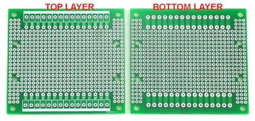 Electronics-Salon DIN Rail Mounting Carrier Housing with Prototype Board, PCB Size 77.4 x 72mm - size: PCB 77.4x72mm